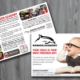 Portfolio Sample of Direct Mail Marketing Postcard from One Stop Mail for Dobson Academy with dolphin and small child with glasses and book