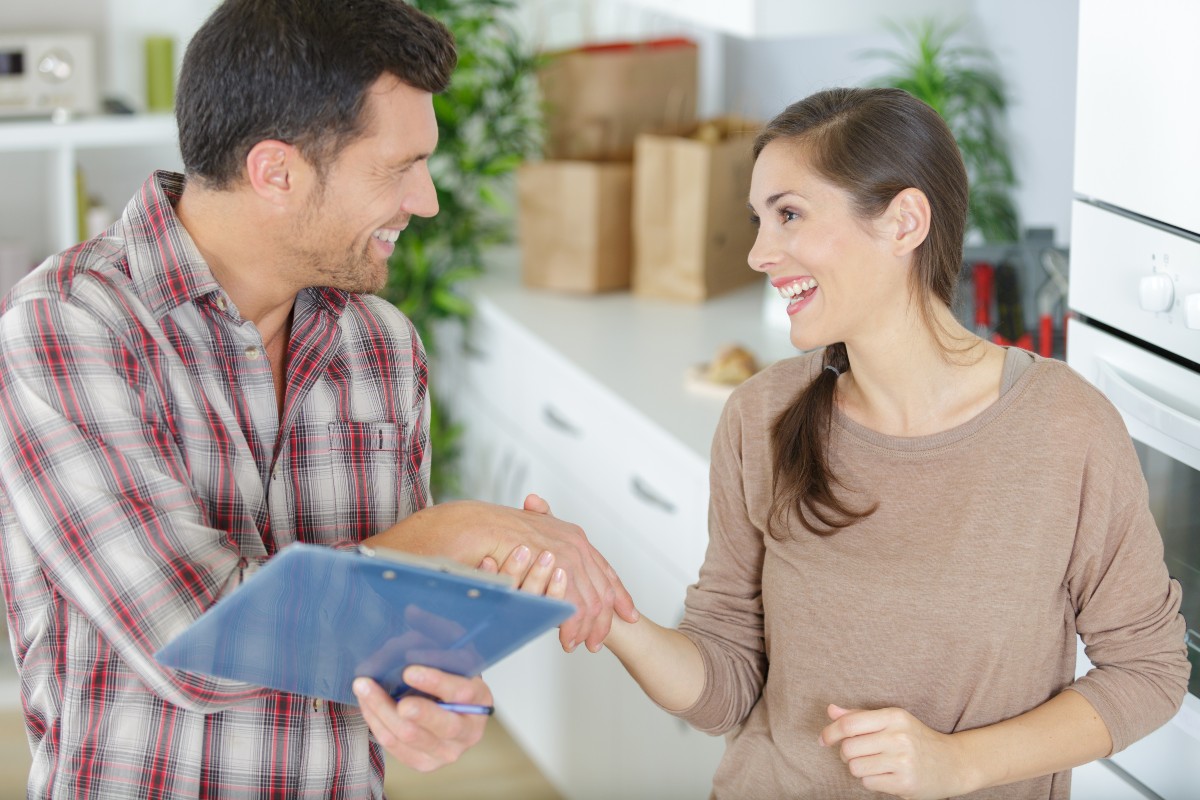 home improvement marketing man and woman shaking hands web