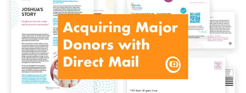Acquiring major donors with direct mail