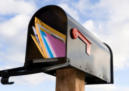 Mailbox with nonprofit mail postage